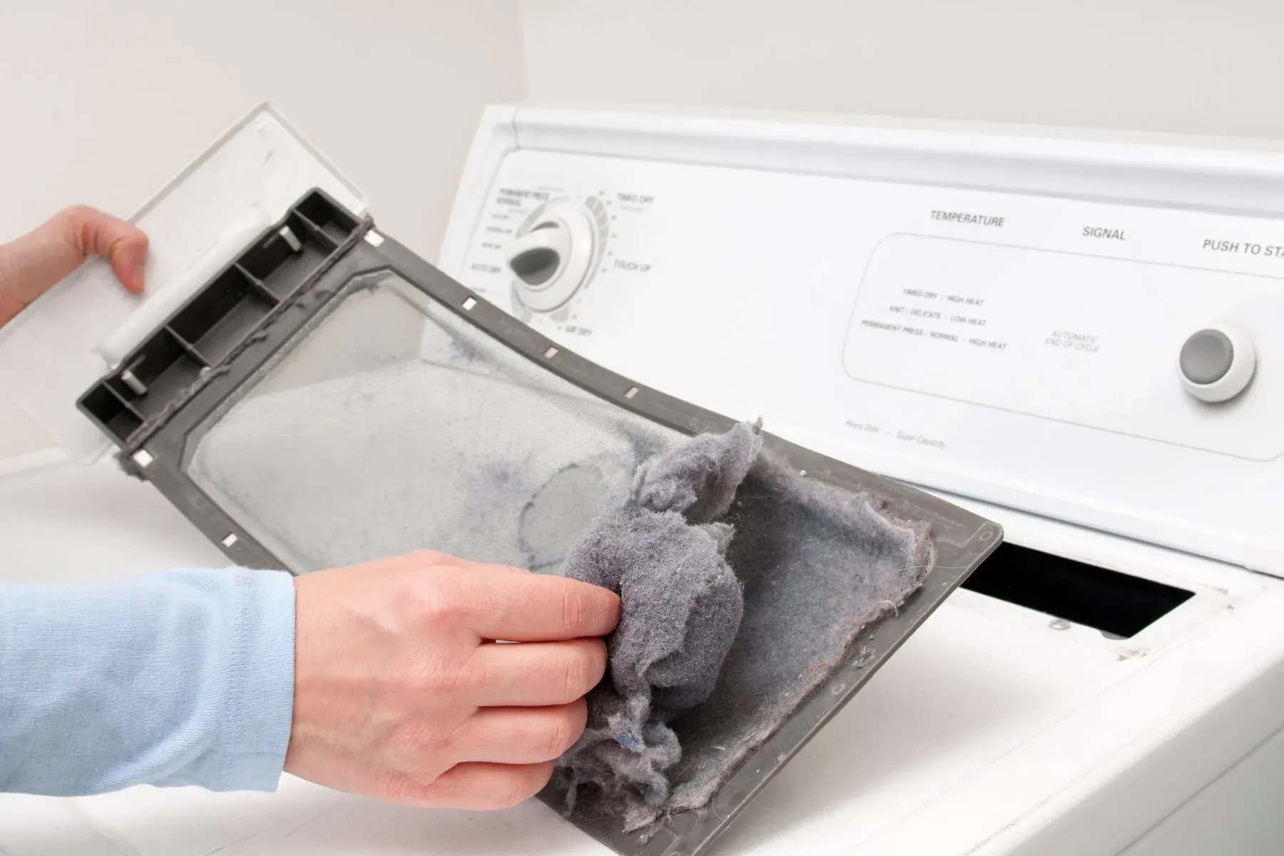 Cleaning dryer lint filter and vent